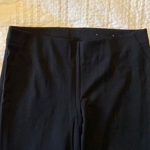 Wide leg black dress pants
